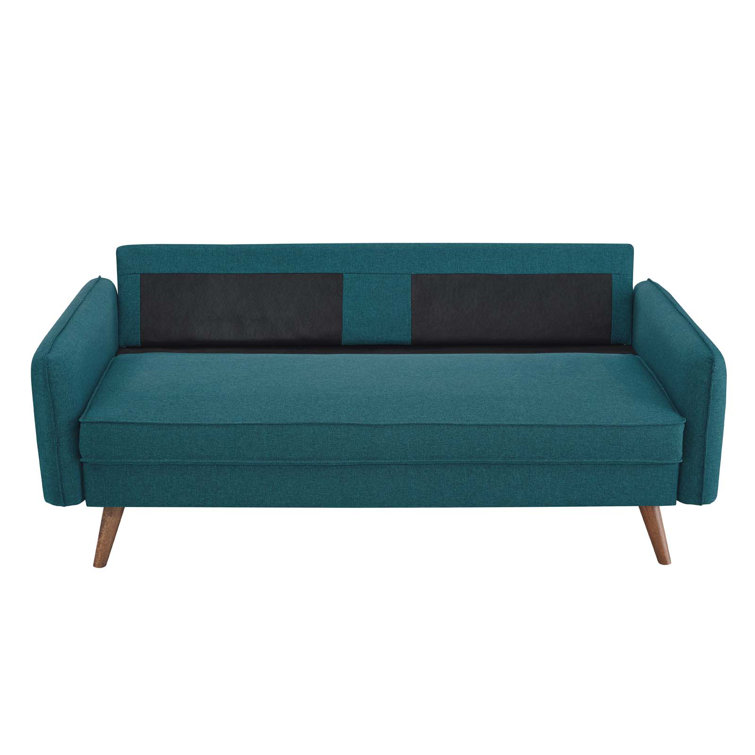 Revive Comfort Tailored 72" Brown Fabric Sofa with Wood Legs