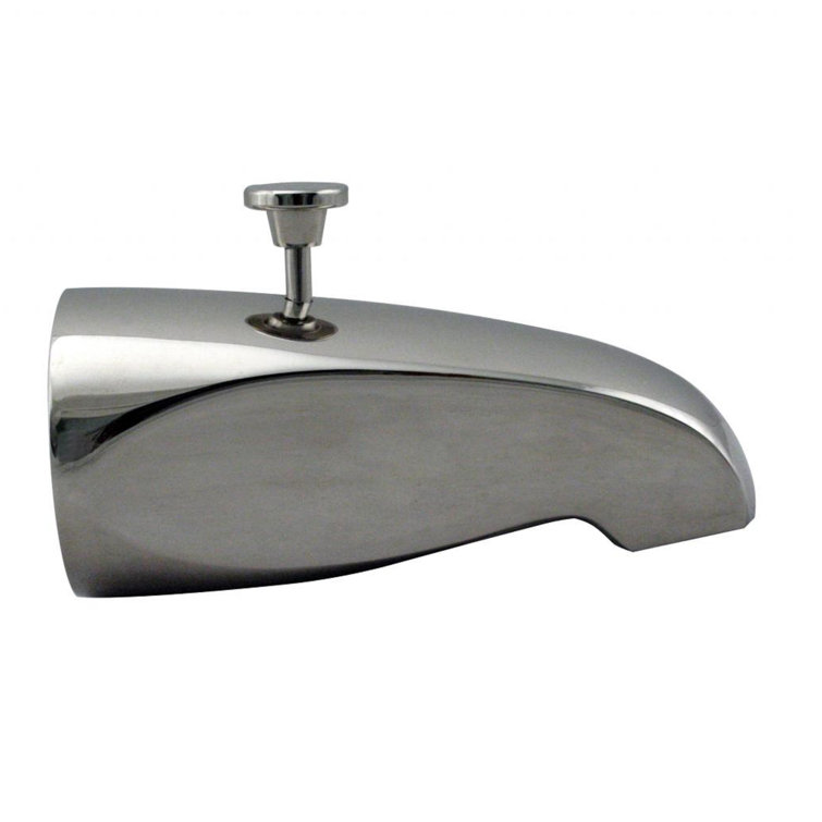 5-1/2" Polished Chrome Wall Mounted Tub Spout with Diverter