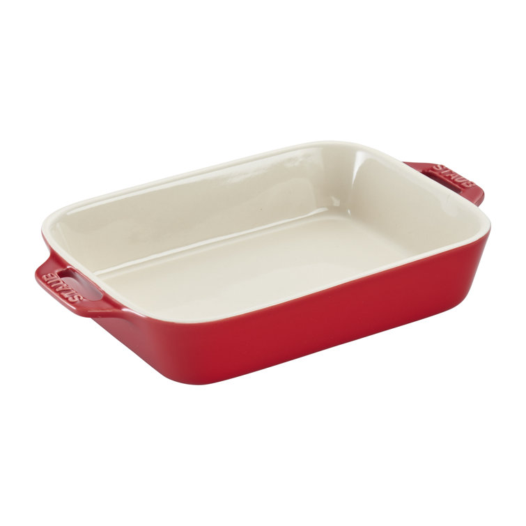 Cherry Red Ceramic 4-Piece Baking Dish Set