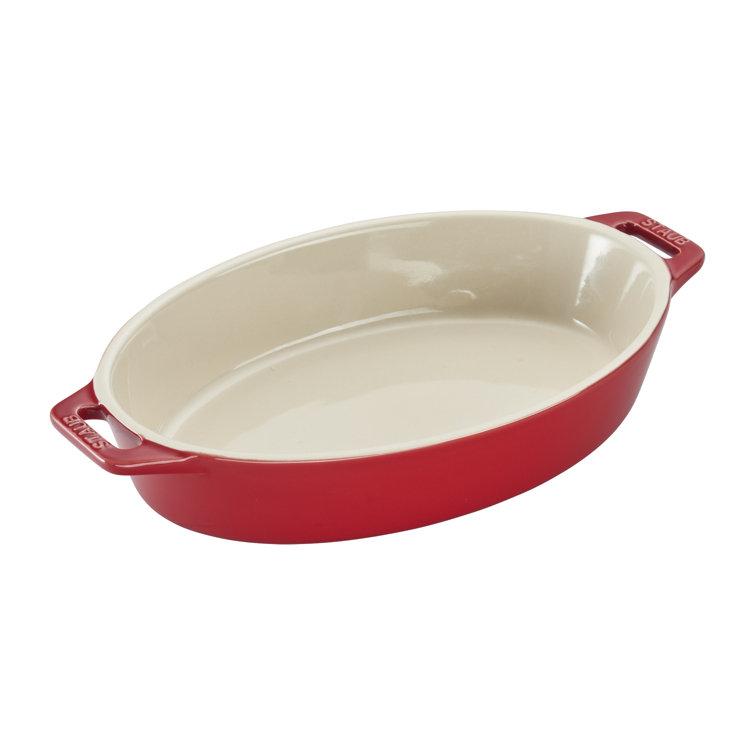 Cherry Red Ceramic 4-Piece Baking Dish Set
