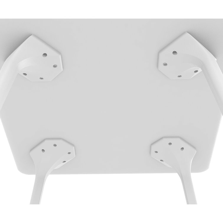White Square Synthetic Laminate Outdoor Dining Table