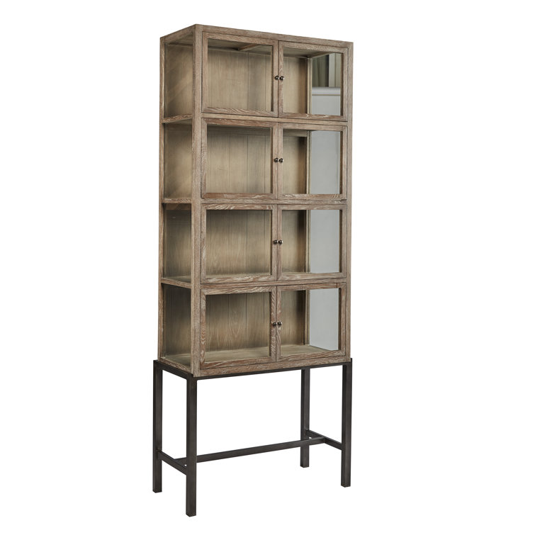 Veso Reclaimed Oak and Metal Display Cabinet