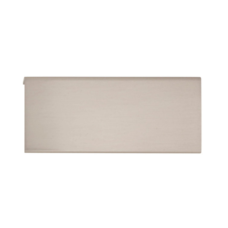 Brushed Nickel Modern Finger Cabinet Pull with Mounting Hardware