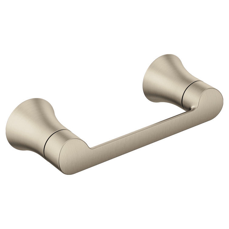 Doux Brushed Nickel Modern Wall Mount Toilet Paper Holder