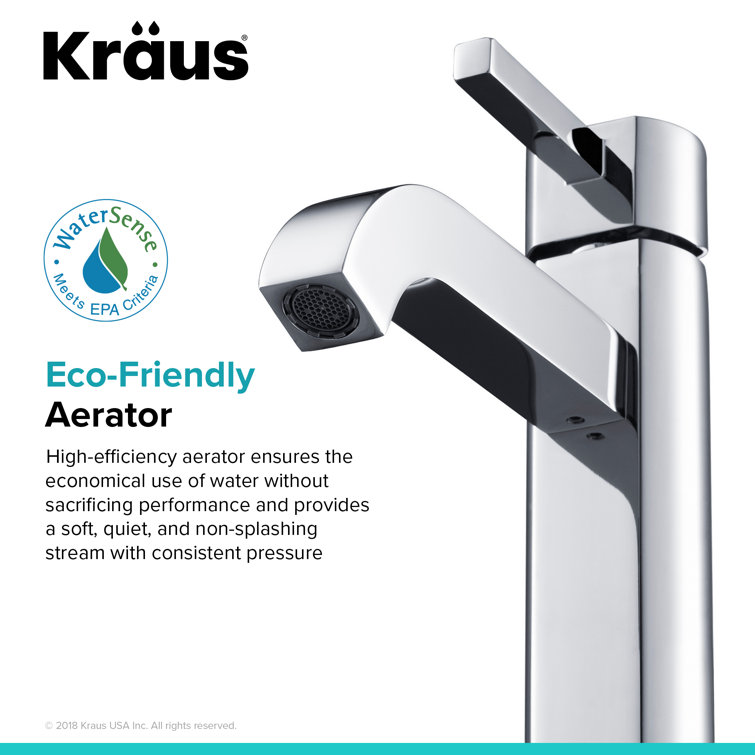 Sleek Satin Nickel Single Lever Vessel Faucet in Chrome