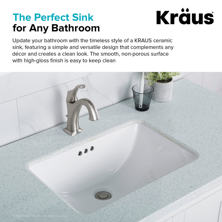 Elavo Classic White Ceramic 20.63" Undermount Bathroom Sink