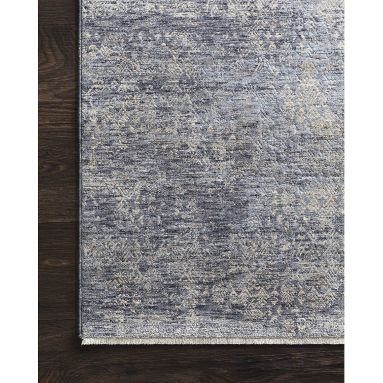 Serene Blue Pandora Rectangular Synthetic Area Rug - 11'6" x 15'6"