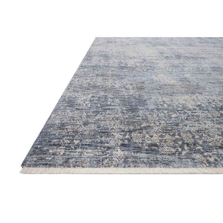 Serene Blue Pandora Rectangular Synthetic Area Rug - 11'6" x 15'6"
