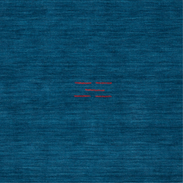 Danforth Blue Hand-Woven Wool Flatweave Area Rug 8' x 10'