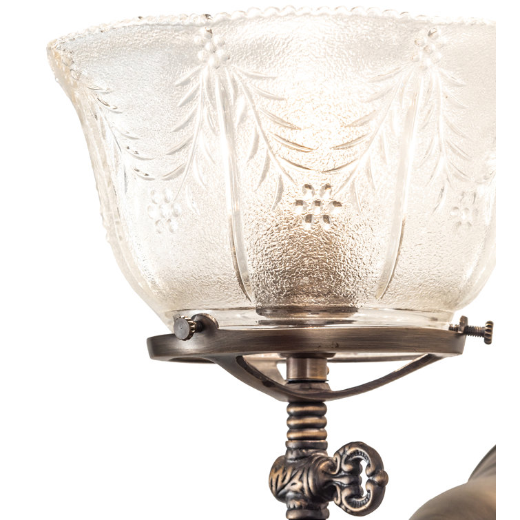 Antique Brass Dimmable Wall Sconce with Clear Glass Shade