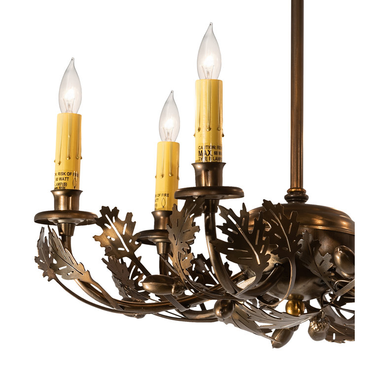 Antique Copper 6-Light Mini Candle Style Chandelier
