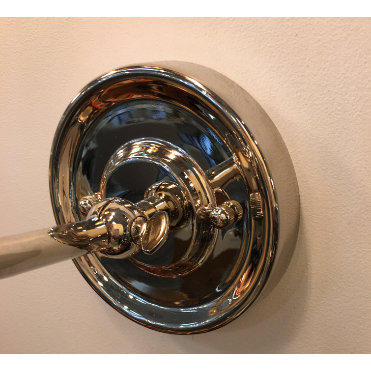 Polished Nickel Adjustable Arm Metal Cone Sconce