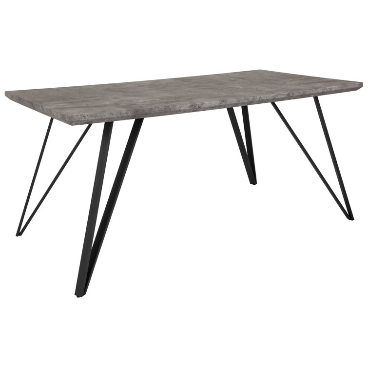 Corinth 68'' Faux Concrete Rectangular Contemporary Dining Table
