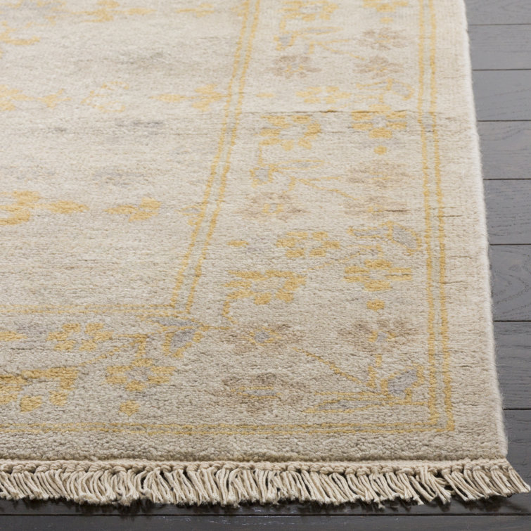 Sultanabad Hand-Knotted Gray Wool 9' x 12' Area Rug