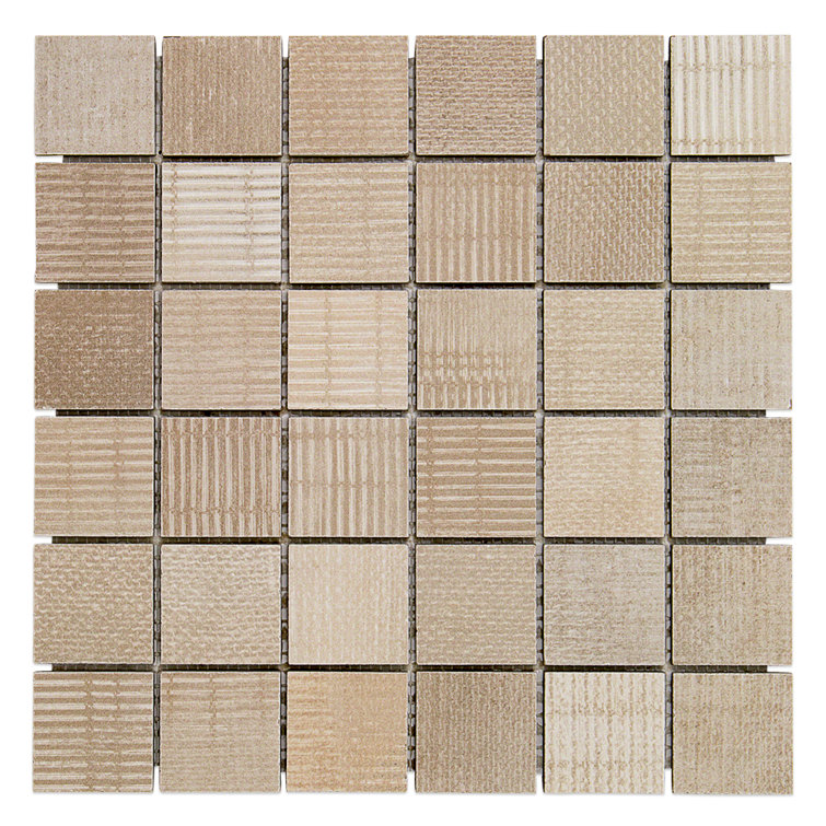 Beige Matte Porcelain Mosaic Tile for Walls and Floors