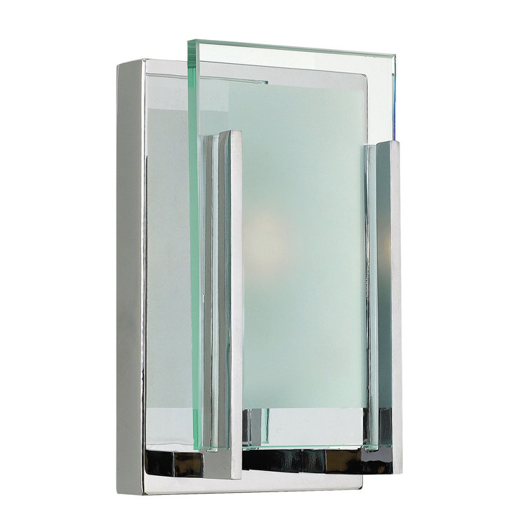Sleek Minimalist Brushed Nickel 1-Light Outdoor Sconce