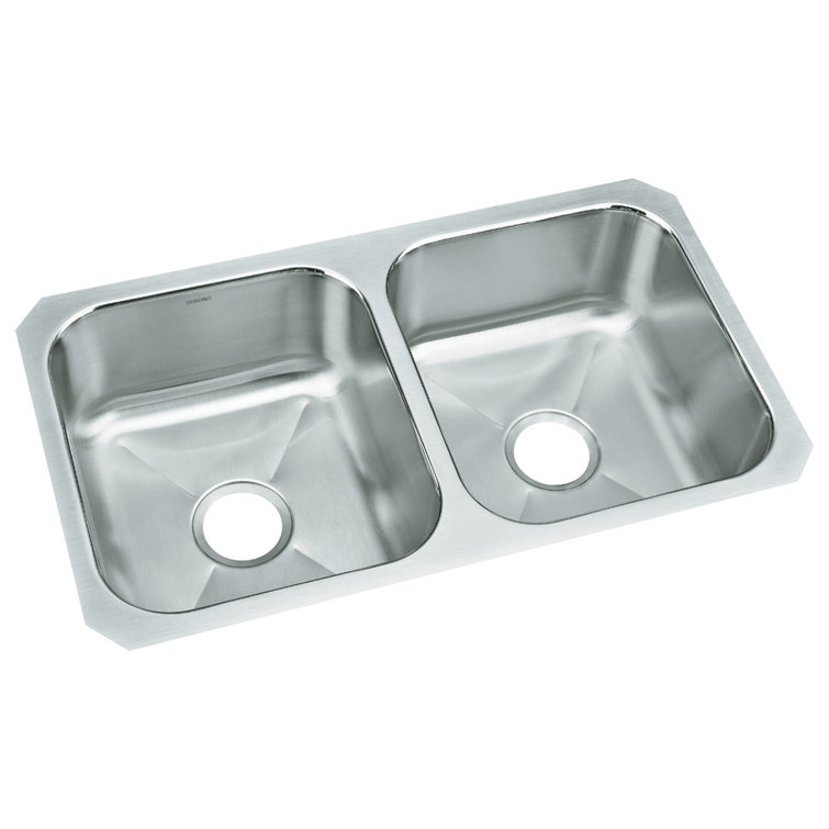 McAllister 32'' Stainless Steel Double Bowl Drop-In Kitchen Sink