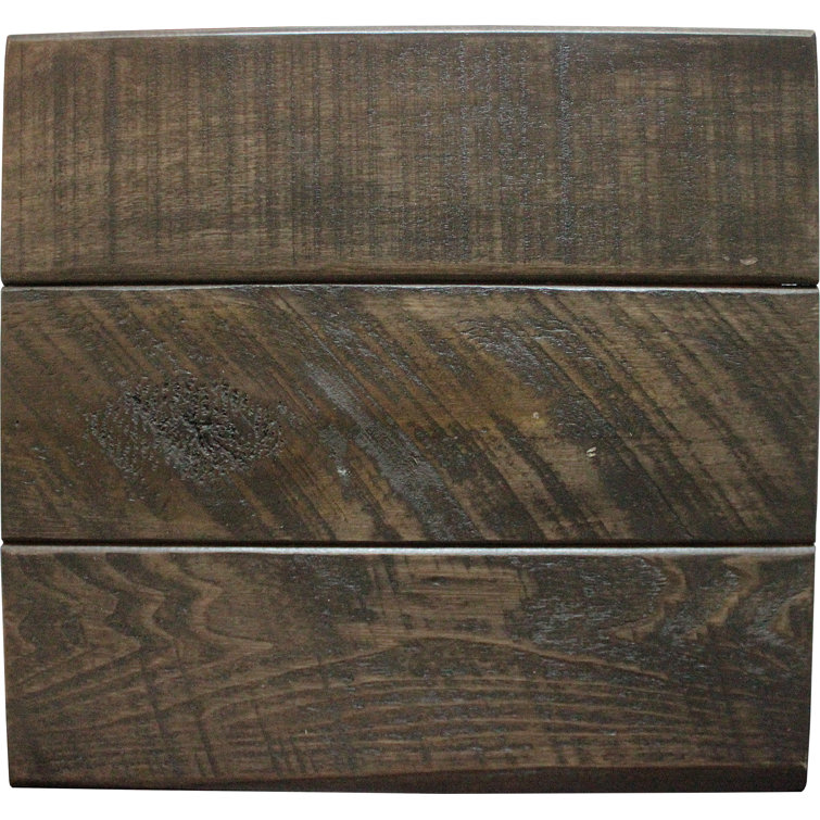 Rustic Driftwood Solid Wood Kitchen Island with Black Hardware