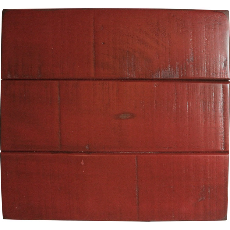 Rustic Red 68" Solid Wood Shutter TV Stand with Cabinet