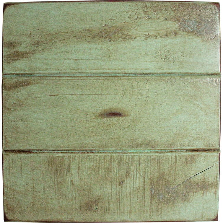 Rustic Driftwood Poplar Kitchen Island with Aquamarine Finish