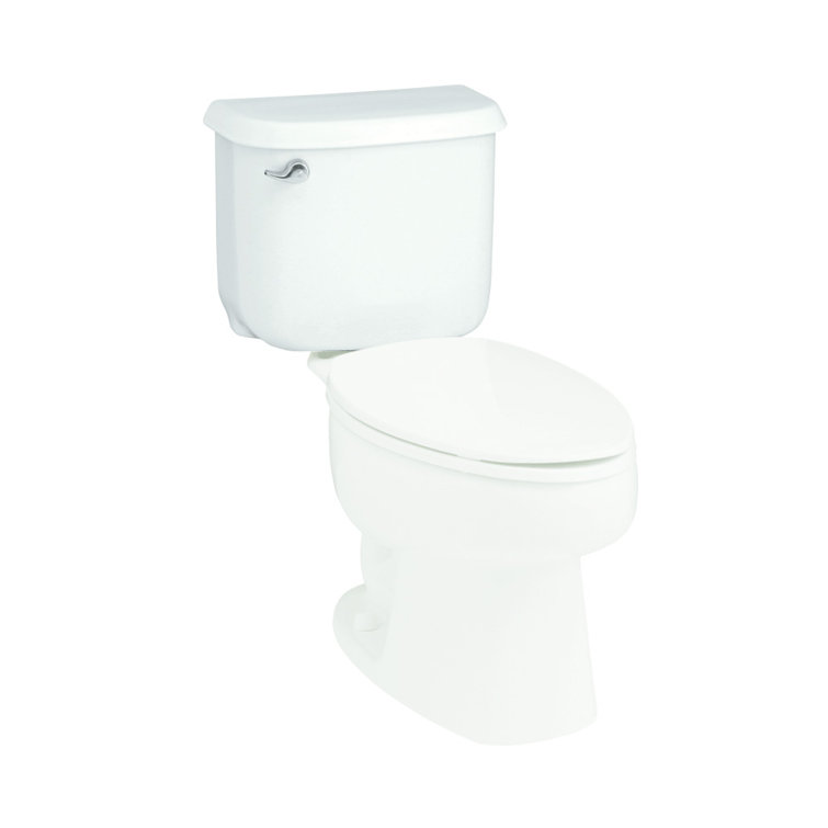 White Vitreous China Dual Flush Toilet Tank