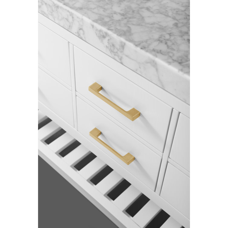 Elizabeth 48'' White Vanity with Gold Hardware