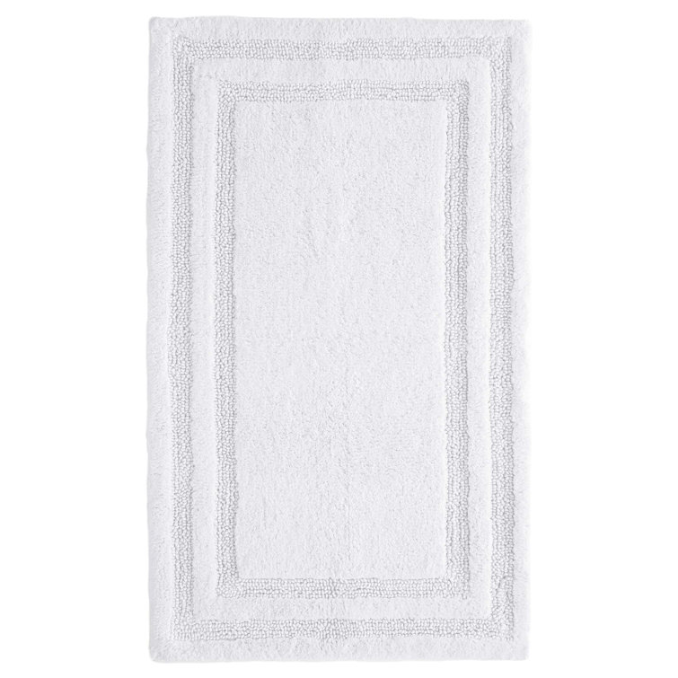 Isla White Cotton 2-Piece Bath Rug Set