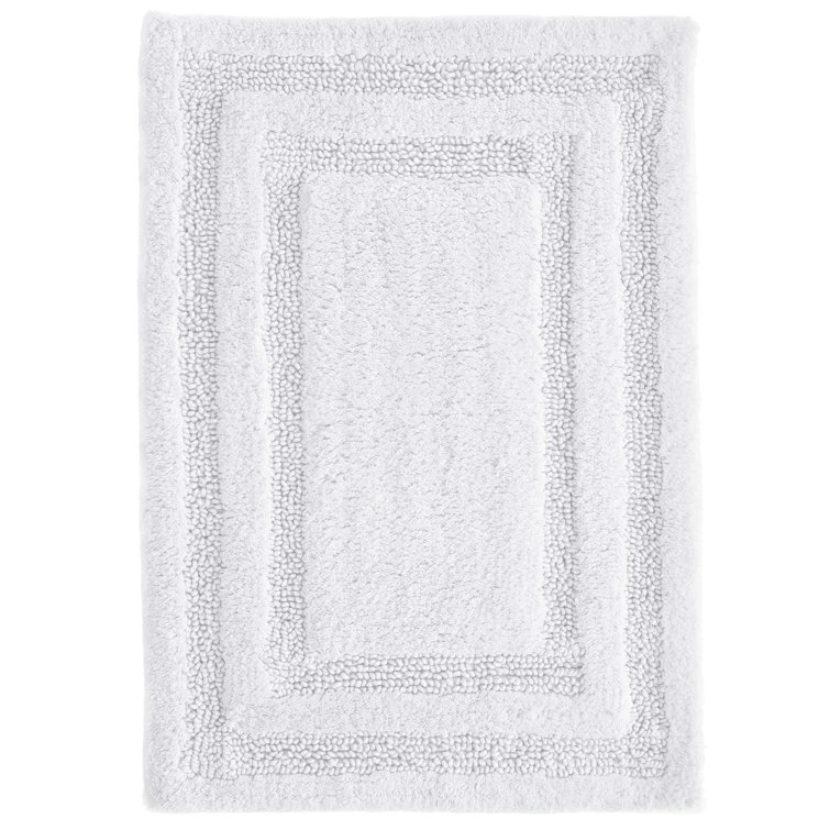 Isla White Cotton 2-Piece Bath Rug Set