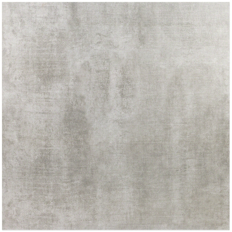 Essential Large Silver Matte Porcelain Concrete Look Tile