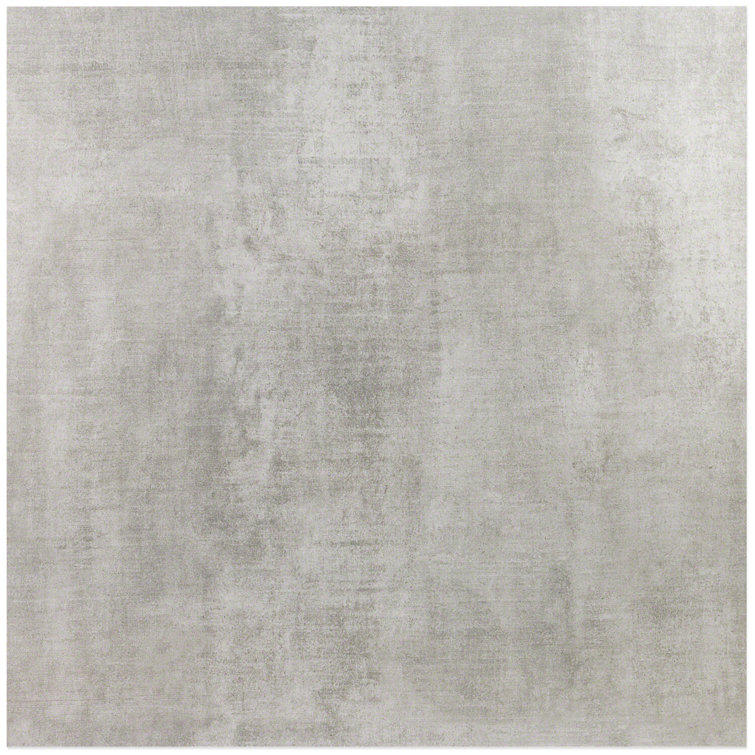 Essential Large Silver Matte Porcelain Concrete Look Tile