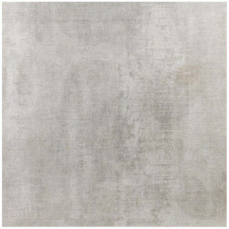 Essential Large Silver Matte Porcelain Concrete Look Tile