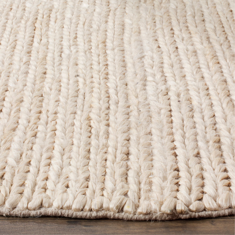 Ivory Flat Woven Handmade Jute Area Rug, 9' x 12'