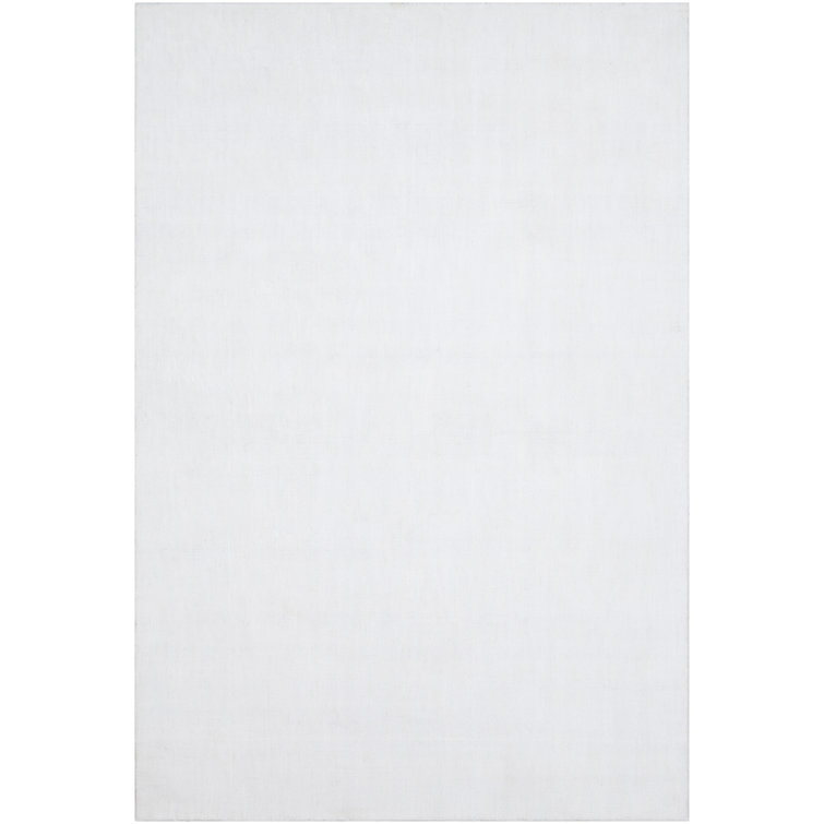 Silvana Hand Loomed White Synthetic 5' x 7' Rug