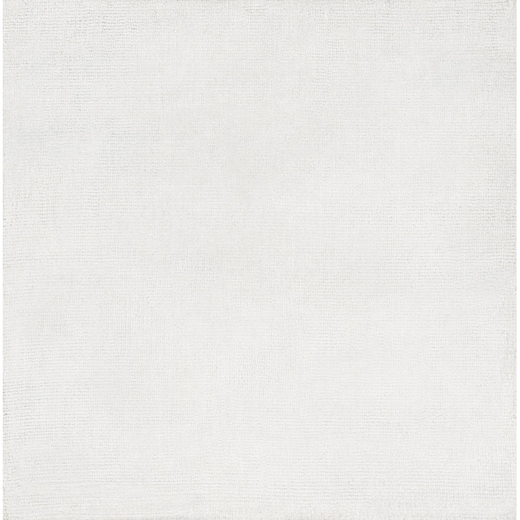 Silvana Hand Loomed White Synthetic 5' x 7' Rug