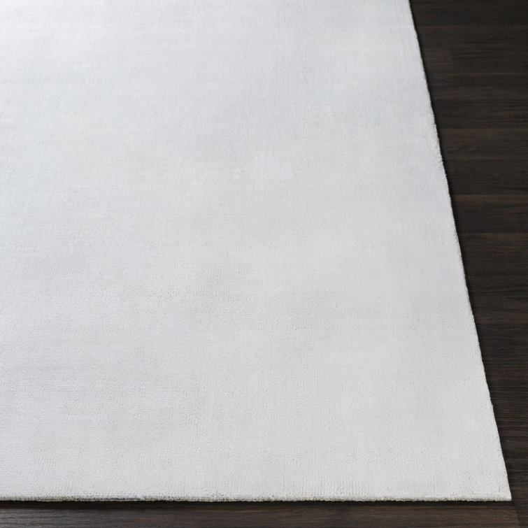 Silvana Hand Loomed White Synthetic 5' x 7' Rug