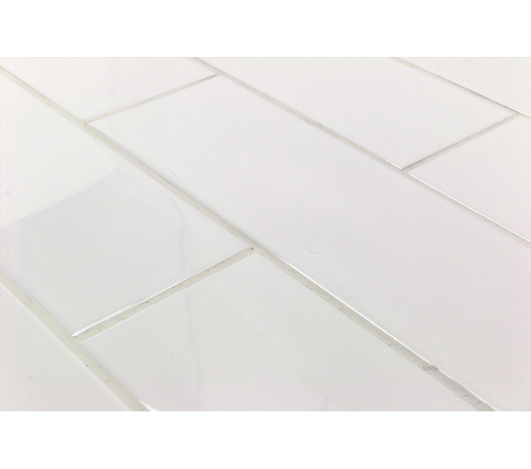 Primary White 4" x 12" Polished Ceramic Subway Tile