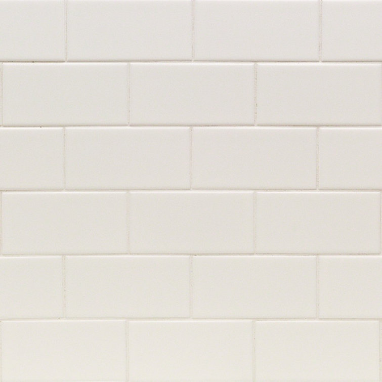 Essential White Matte Ceramic Subway Wall Tile 3" x 6"
