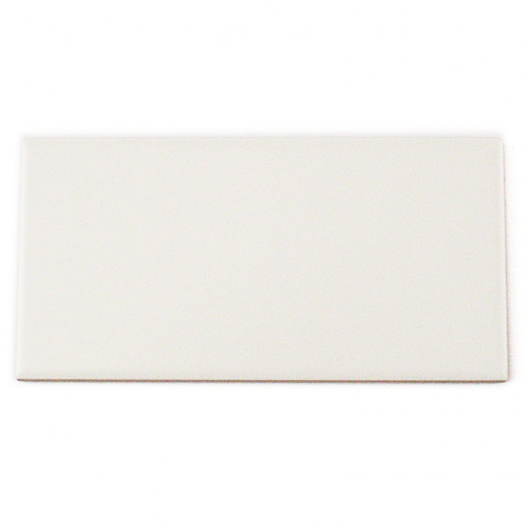 Essential White Matte Ceramic Subway Wall Tile 3" x 6"