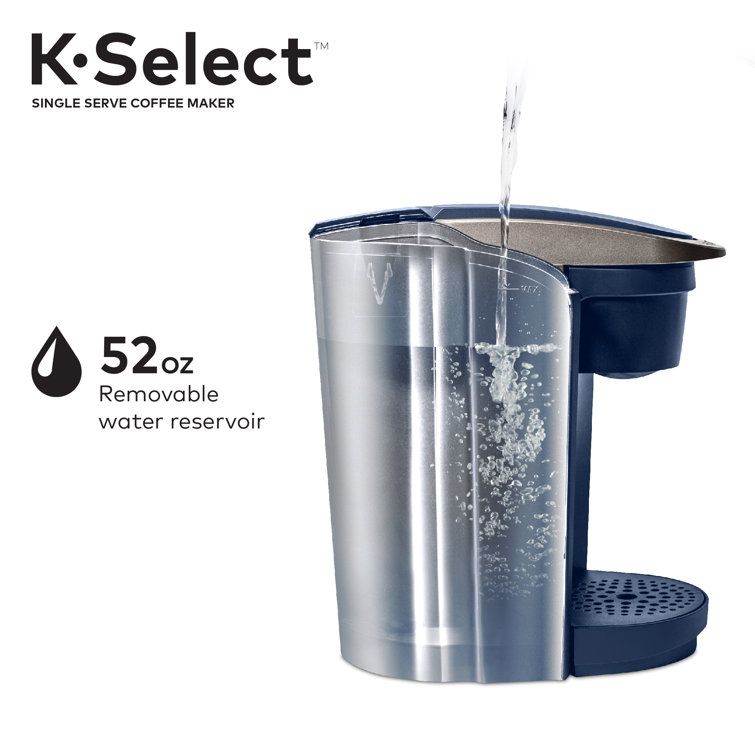 Matte Navy Programmable Single-Serve Pod Coffee Maker with Strength Selector