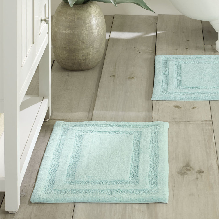 Isla Aqua Cotton Tufted 2-Piece Bath Rug Set