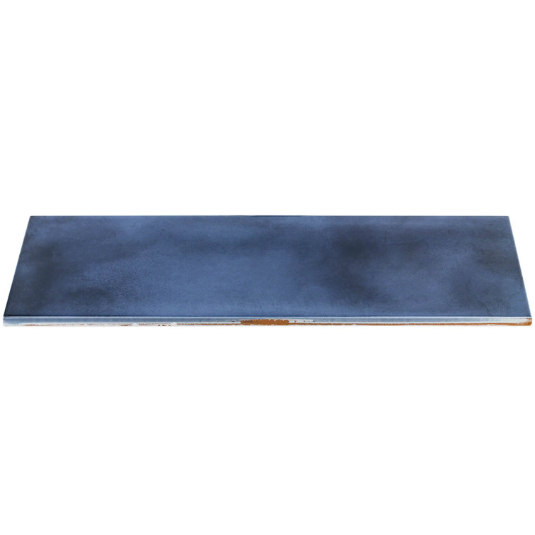 Turbine Camp 4" x 12" Blue Glossy Ceramic Subway Tile