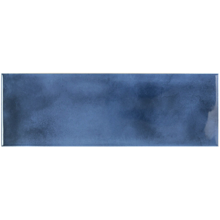Turbine Camp 4" x 12" Blue Glossy Ceramic Subway Tile