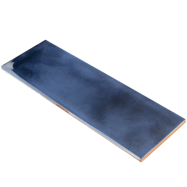 Turbine Camp 4" x 12" Blue Glossy Ceramic Subway Tile