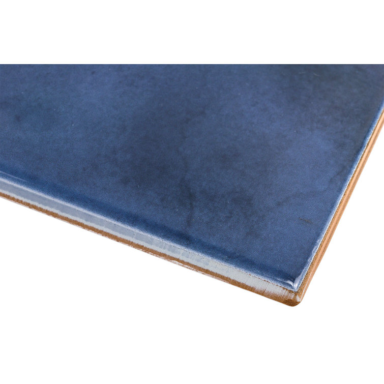 Turbine Camp 4" x 12" Blue Glossy Ceramic Subway Tile