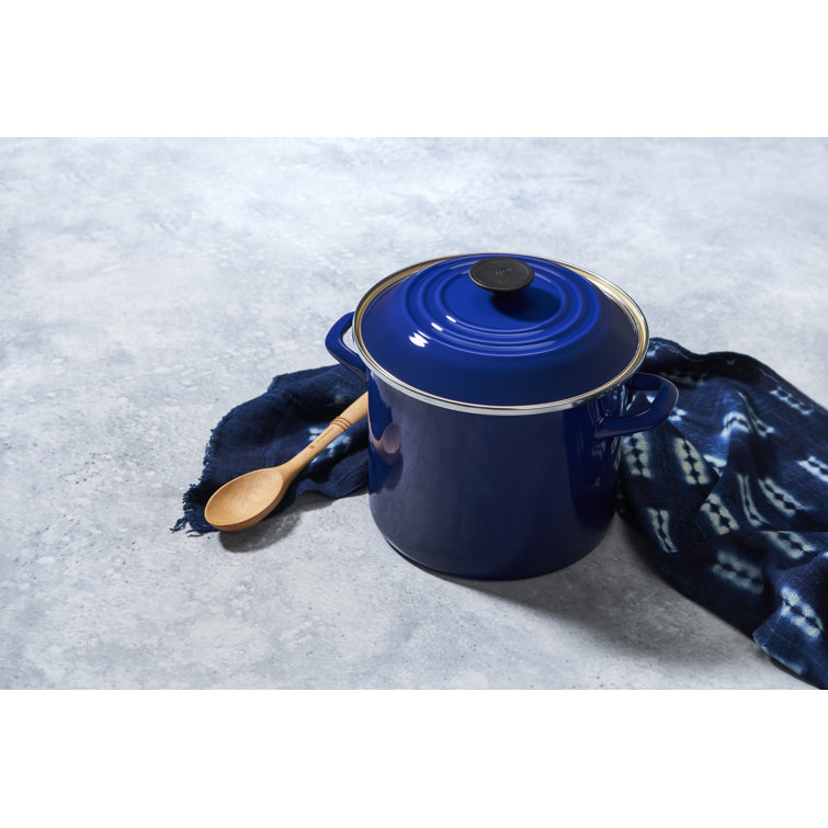 Sea Salt Enamel on Steel 8-Quart Stockpot with Lid