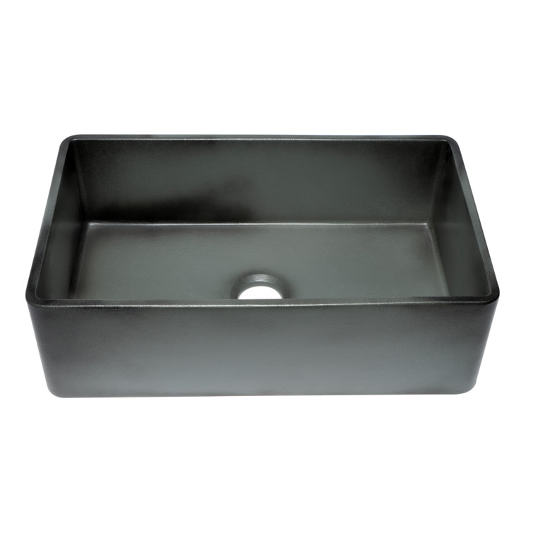 33'' Gray Matte Fireclay Farmhouse Kitchen Sink