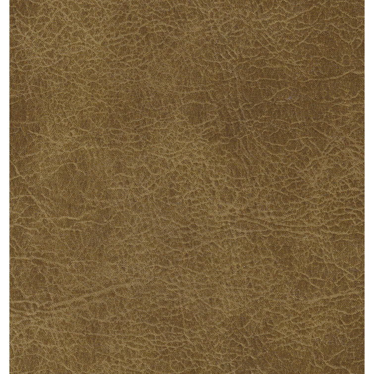 Modern Tufted Light Brown Faux Leather Cocktail Ottoman - 48in