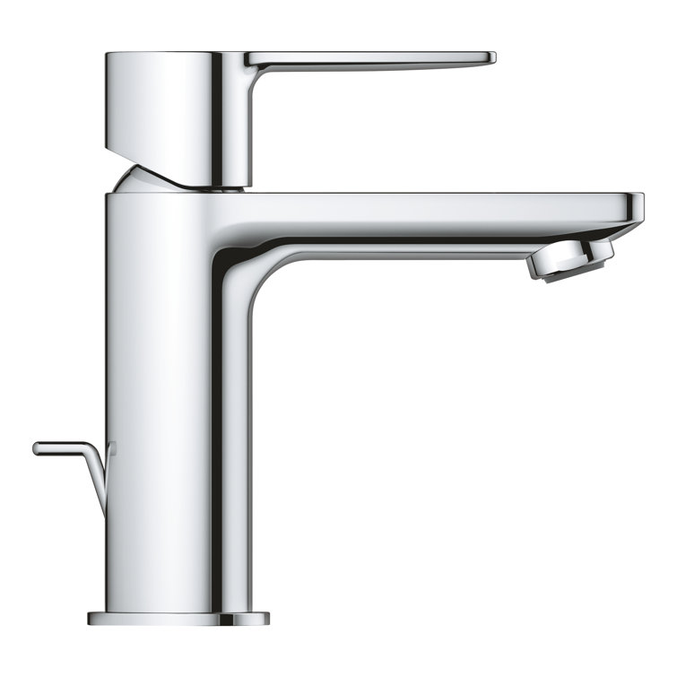 Chrome Single Hole Bathroom Faucet with Drain Assembly