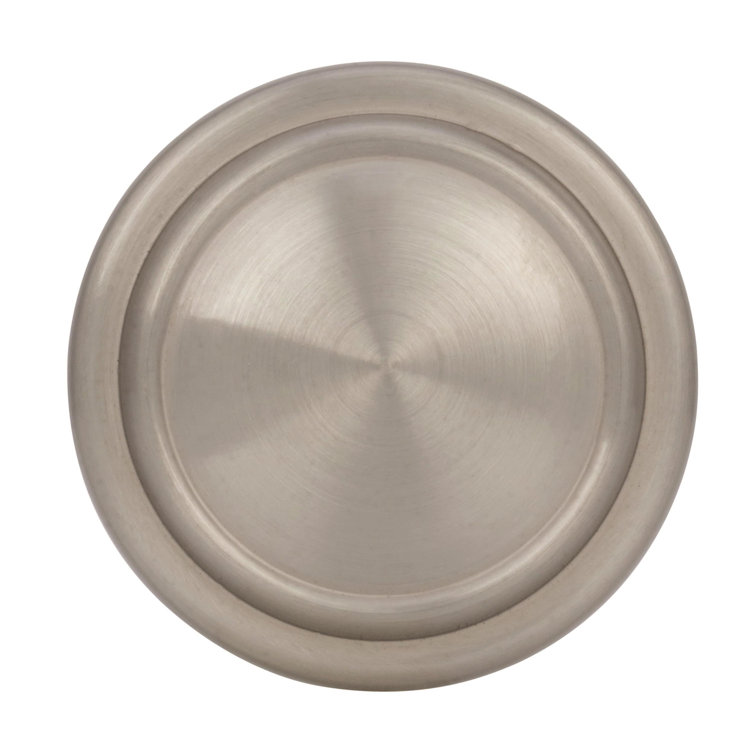 Satin Nickel Round Cabinet Knob with Mounting Hardware