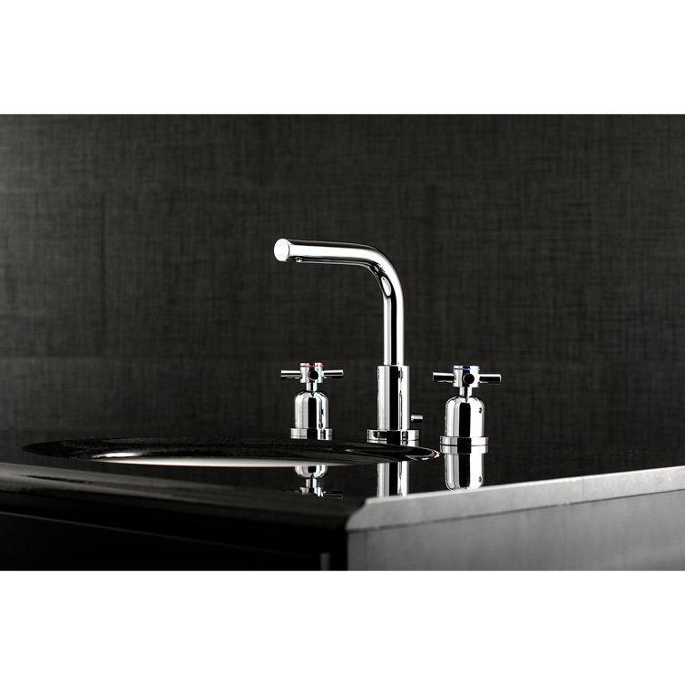 Concord 8" Chrome Widespread Bathroom Faucet with Brass Pop-Up